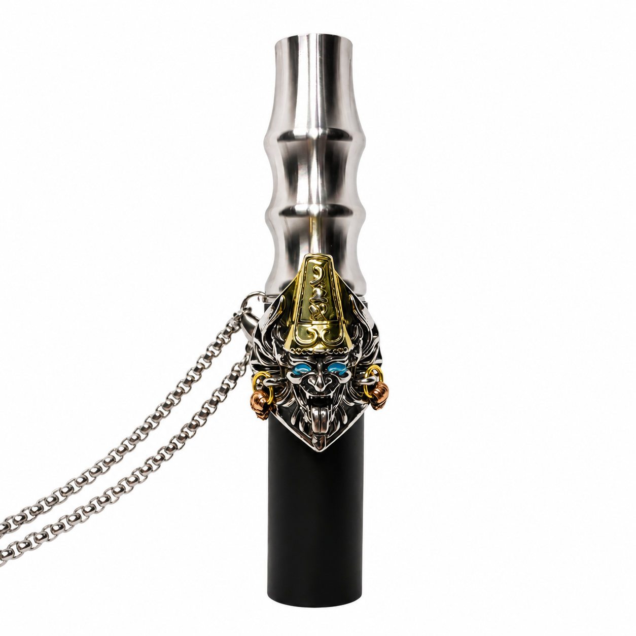 Immortal Ghost Shape Stainless Steel Hookah Replacement Mouthpiece with Neck Chain