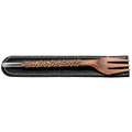 Waterpipe Fork and Tobacco Scoop Alloy Dual-Use Tobacco Tool with Dragon Scale Pattern in Red Copper Color