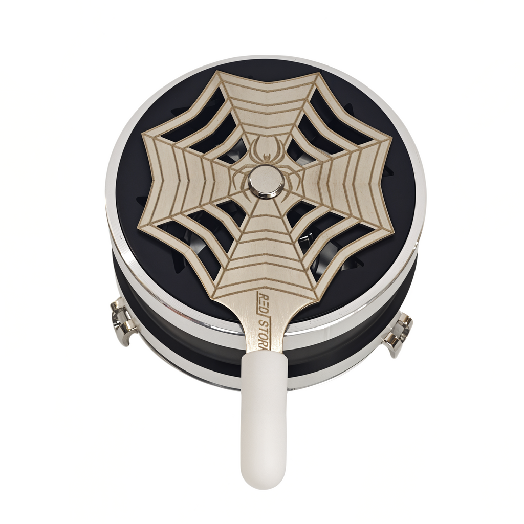 Spider Web Style Water Pipe Charcoal Heat Management Device with Adjustable Wind Shield Handle