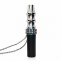 Abacus-Shaped Stainless Steel Hookah Replacement Mouthpiece with Neck Chain