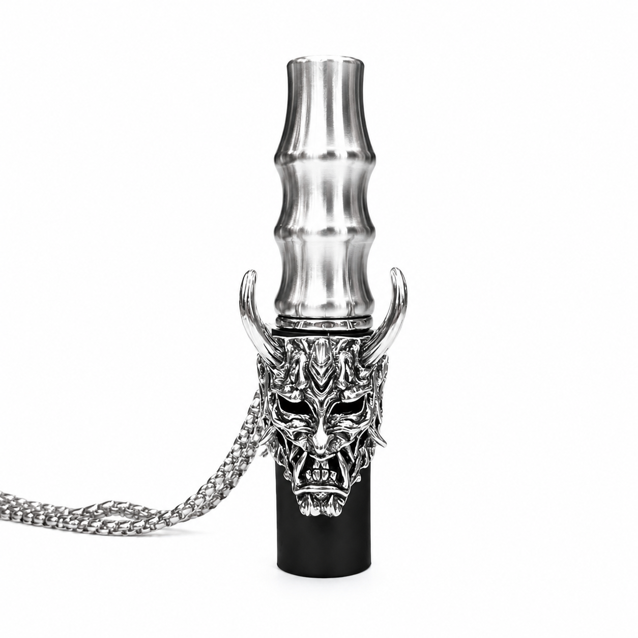 Devil Shape Stainless Steel Hookah Replacement Mouthpiece with Neck Chain