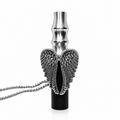 Wing-shaped Stainless Steel Hookah Replacement Mouthpiece with Neck Chain