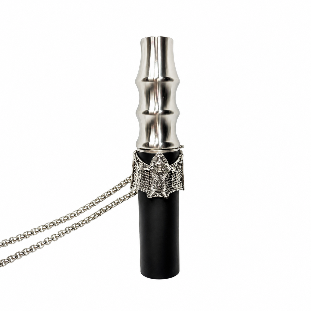 Bat-shaped Stainless Steel Hookah Replacement Mouthpiece with Neck Chain