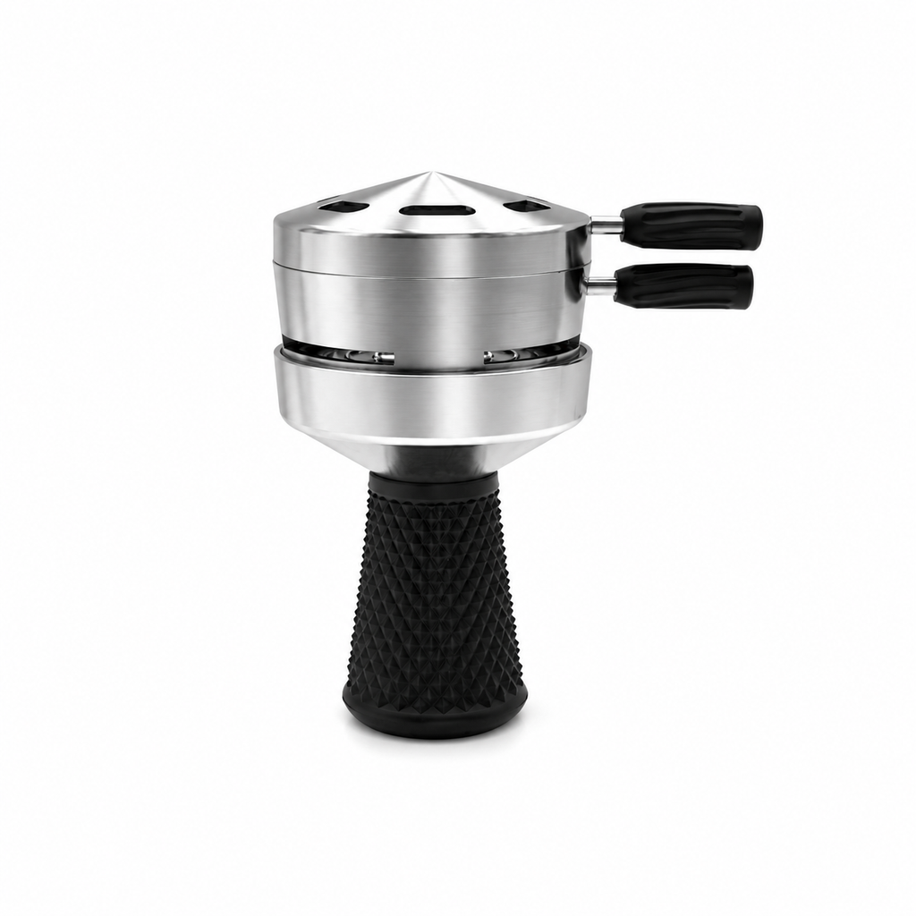 Hookah Bowl Carbon Screen Two-Piece Set Hookah Heating Management Device with Adjustable Wind Shield Handle