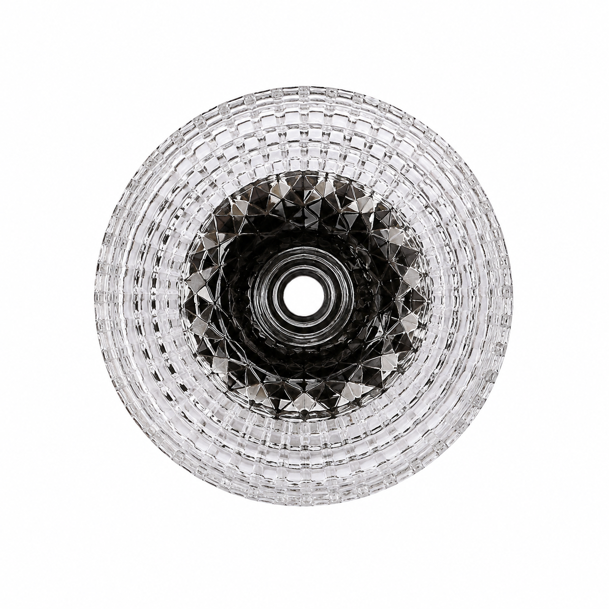Two-color Grid Crystal Resin Hookah Bowl Black Gold