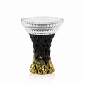 Two-color Grid Crystal Resin Hookah Bowl Black Gold