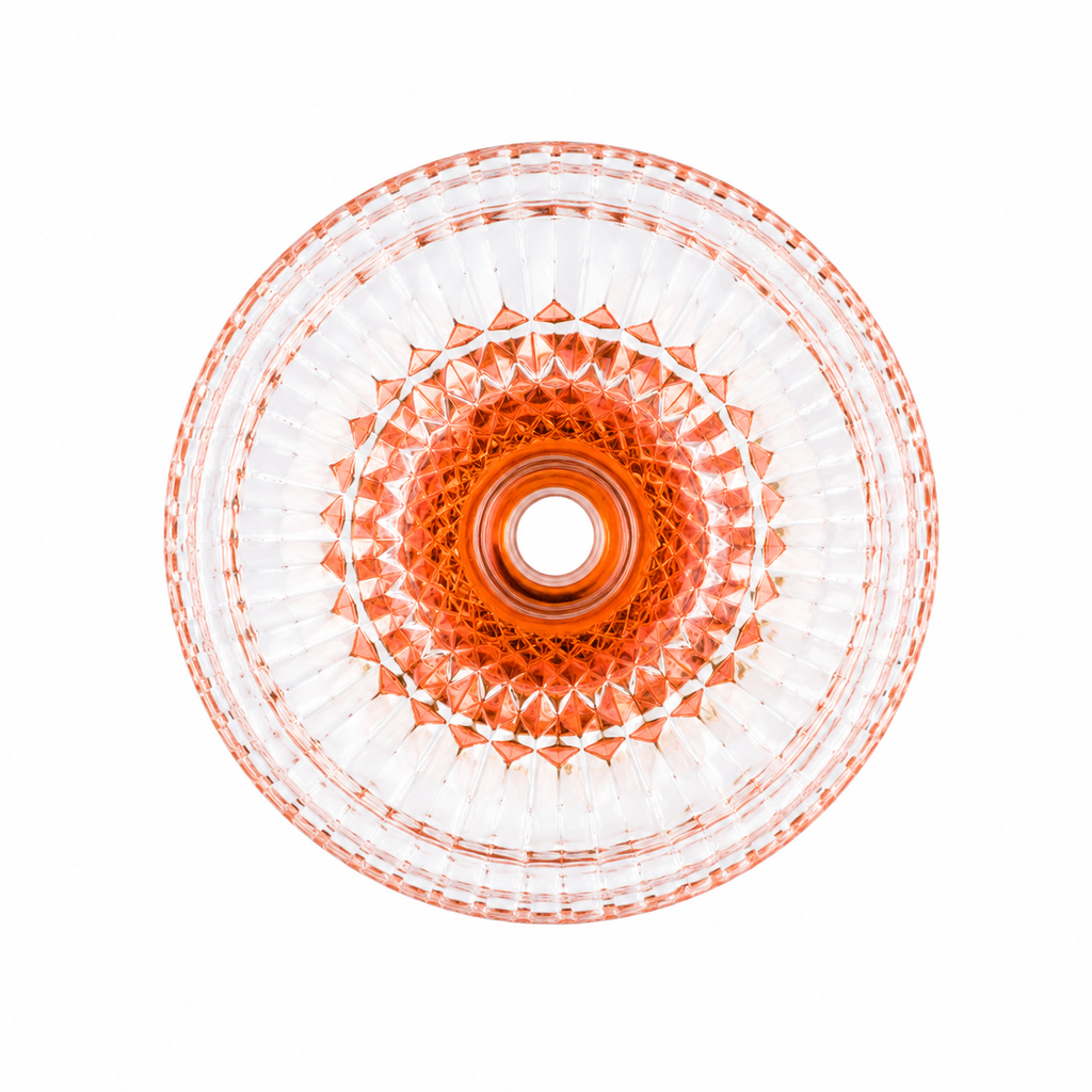 Two-tone Mesh Crystal Resin Hookah Bowl Orange Gold
