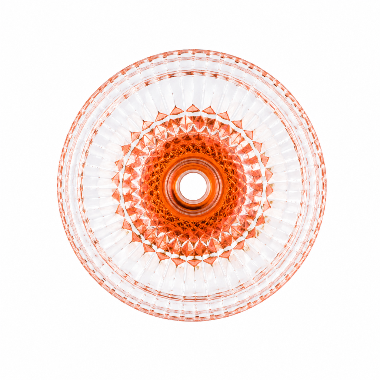 Two-tone Mesh Crystal Resin Hookah Bowl Orange Gold