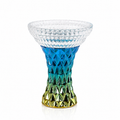 Two-color Mesh Crystal Resin Hookah Bowl Blue and Gold