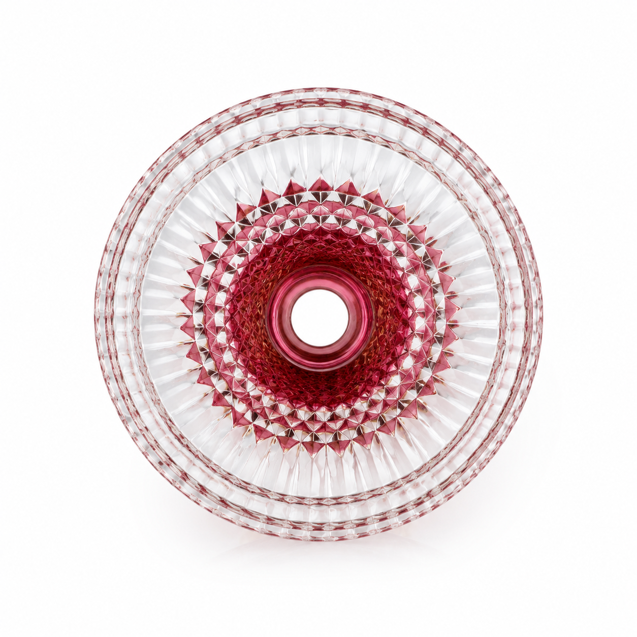 Dual-Color Mesh Crystal Resin Hookah Bowl Red and Gold