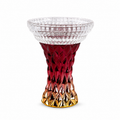 Dual-Color Mesh Crystal Resin Hookah Bowl Red and Gold