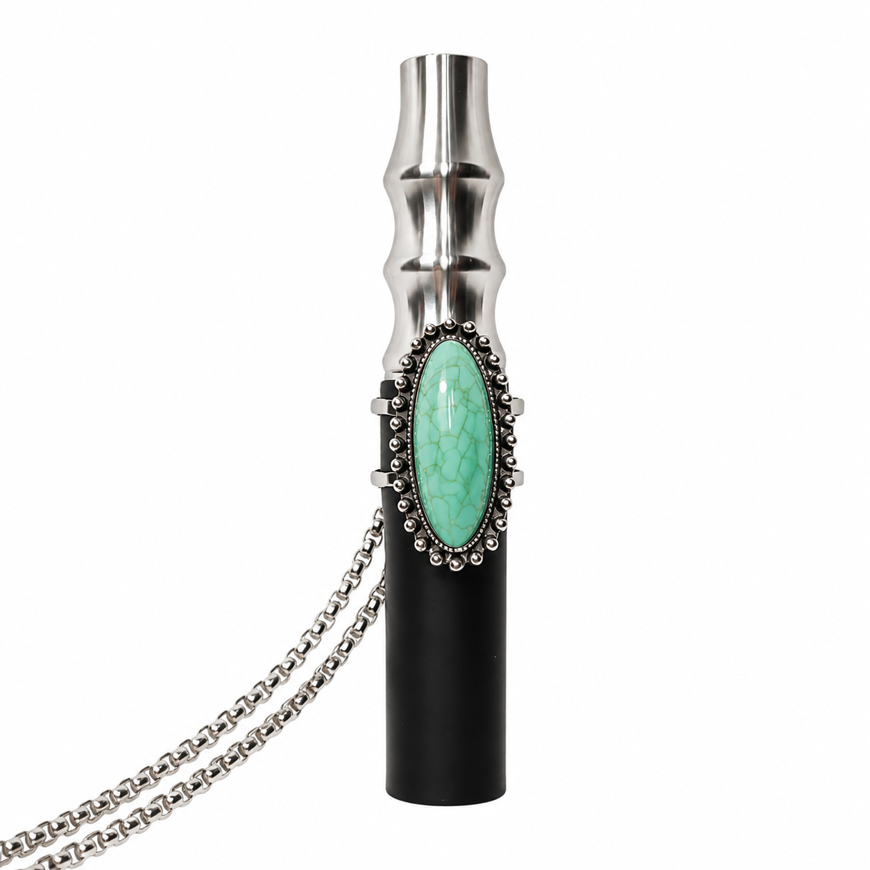 Bishixing Stainless Steel Hookah Replacement Mouthpiece with Neck Chain